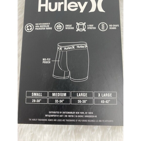 3 Pack Hurley Men's Regrind Boxer Briefs Size L Green Blue Floral Stretch - Picture 2 of 10